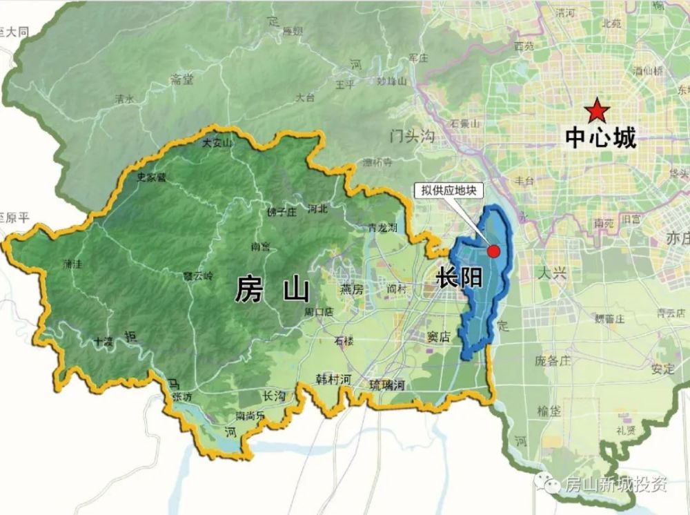 长阳镇07街区拟出让地块地块详情两宗多功能用地房山推出长阳地区