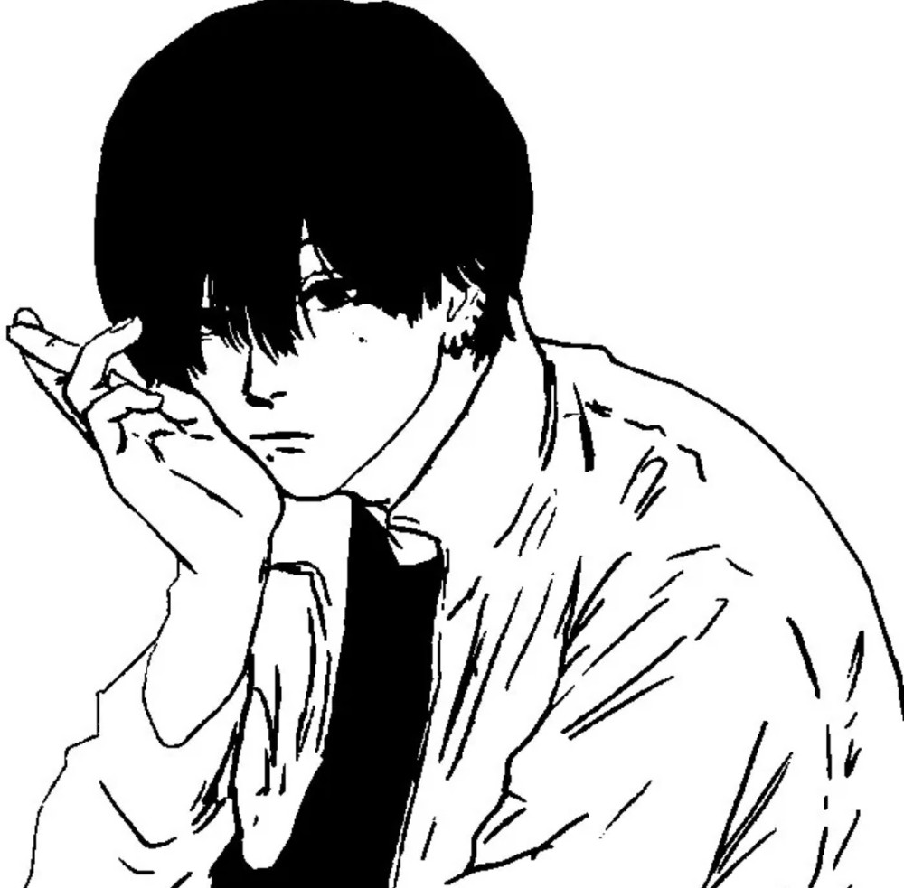 黑白动漫男生头像:路只有一段,你错过我的,我错过你的