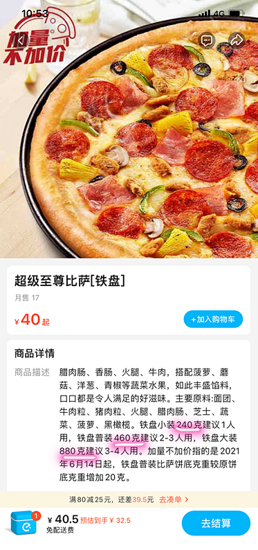 一个披萨的热量 腾讯网