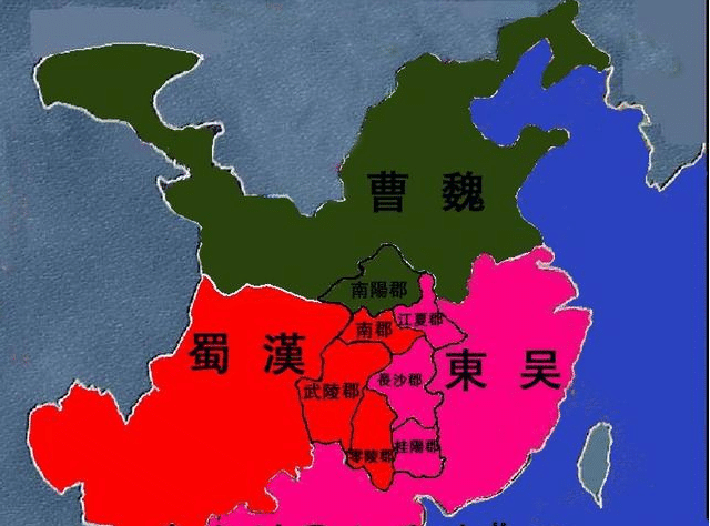 三国并立形势图