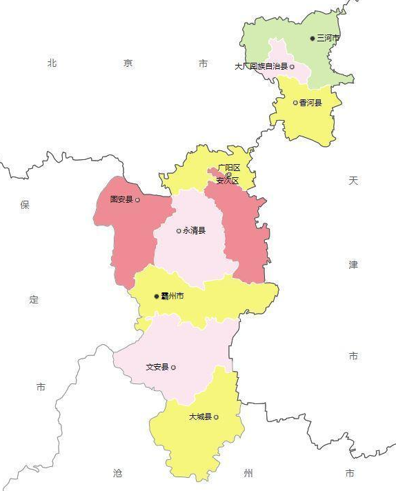 河北省的区划调整11个地级市之一廊坊市为何有10个区县