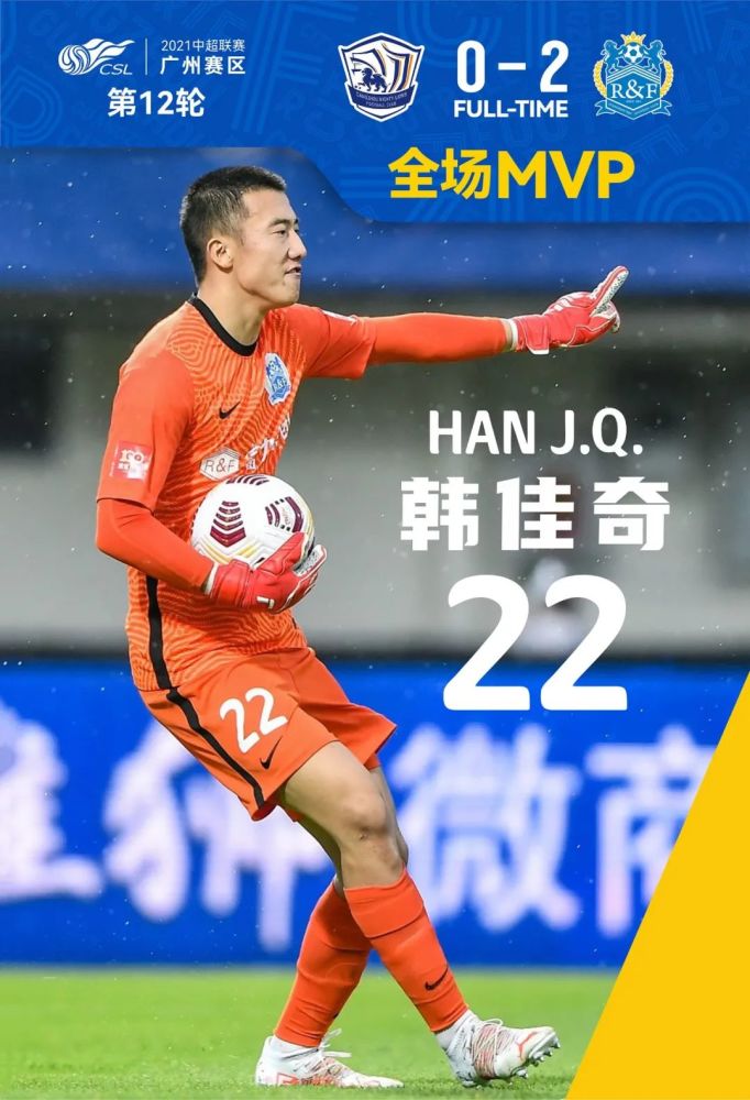 u23门将韩佳奇再度荣膺全场最佳!