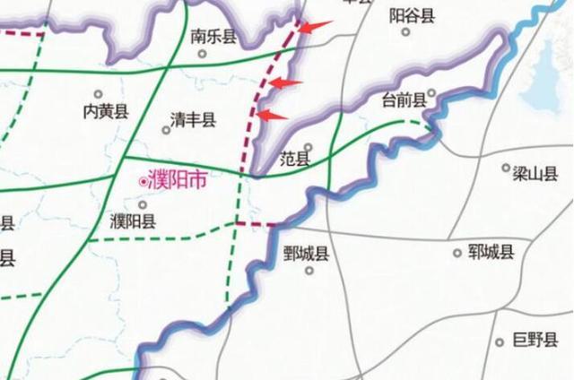 濮阳至聊城(豫鲁界)高速公路濮阳段起点位于南乐县千口镇东侧,终点