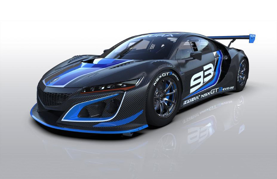 讴歌nsx gt3 evo22赛车首次亮相,真正的本田王