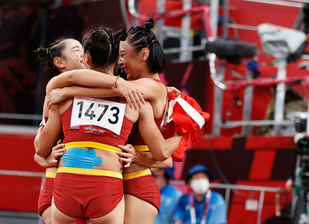 (东京奥运会)田径——中国队出战女子4x100米接力决赛