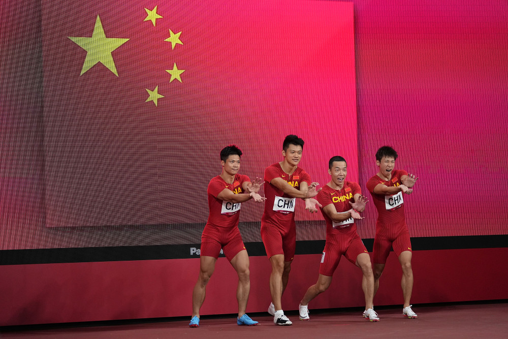 东京奥运会田径男子4x100米接力决赛中国队获得第四名