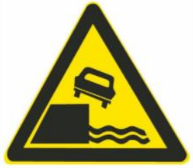 注意落石标志 表示前方两侧山坡易发生塌方或者泥石流,驾车经过需注意