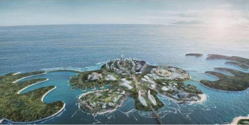 海南儋州一人工岛,耗资1600亿建造,一经开放人流量高达10万!