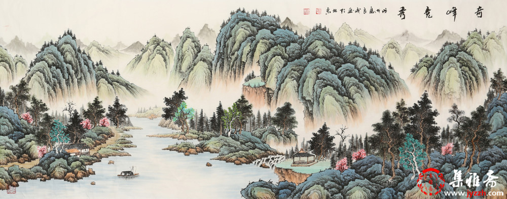 宁良成山水画《奇峰竞秀》【作品来源:集雅斋】