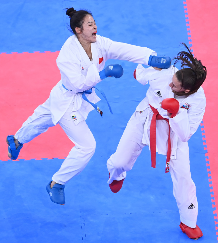 (东京奥运会)空手道——女子组手61公斤以上级:龚莉获得季军(2)