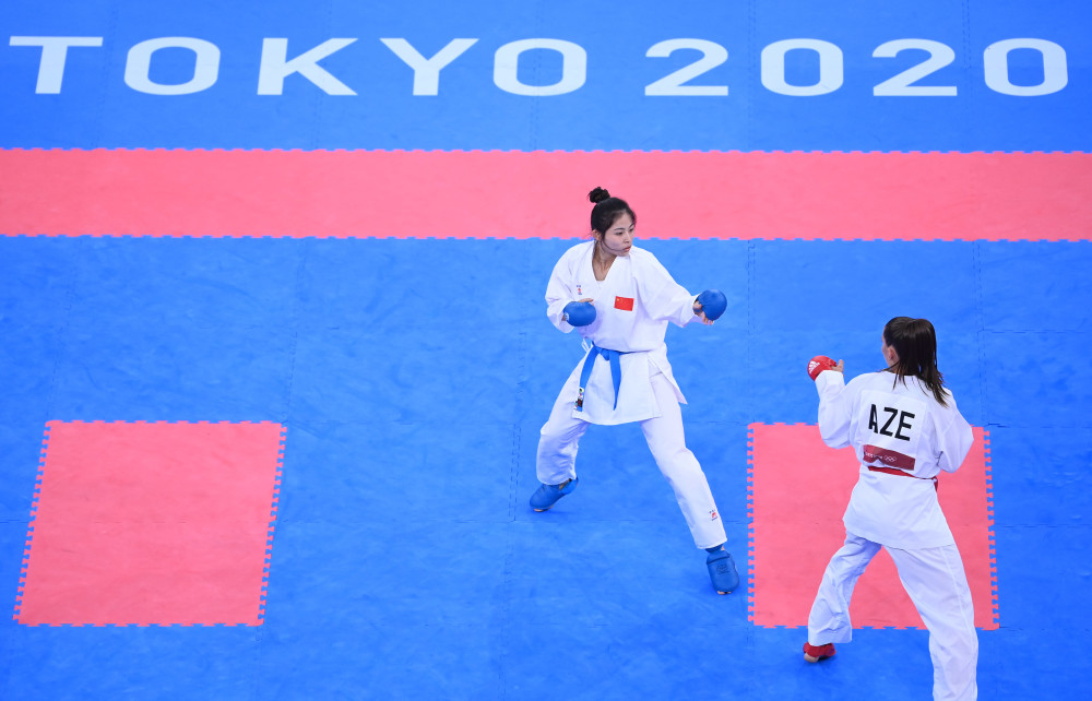 (东京奥运会)空手道—女子组手61公斤以上级:龚莉获得季军(2)