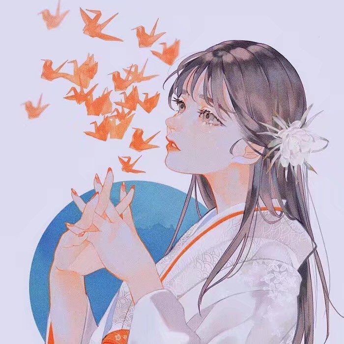 月夕江皱秋波古风动漫女头