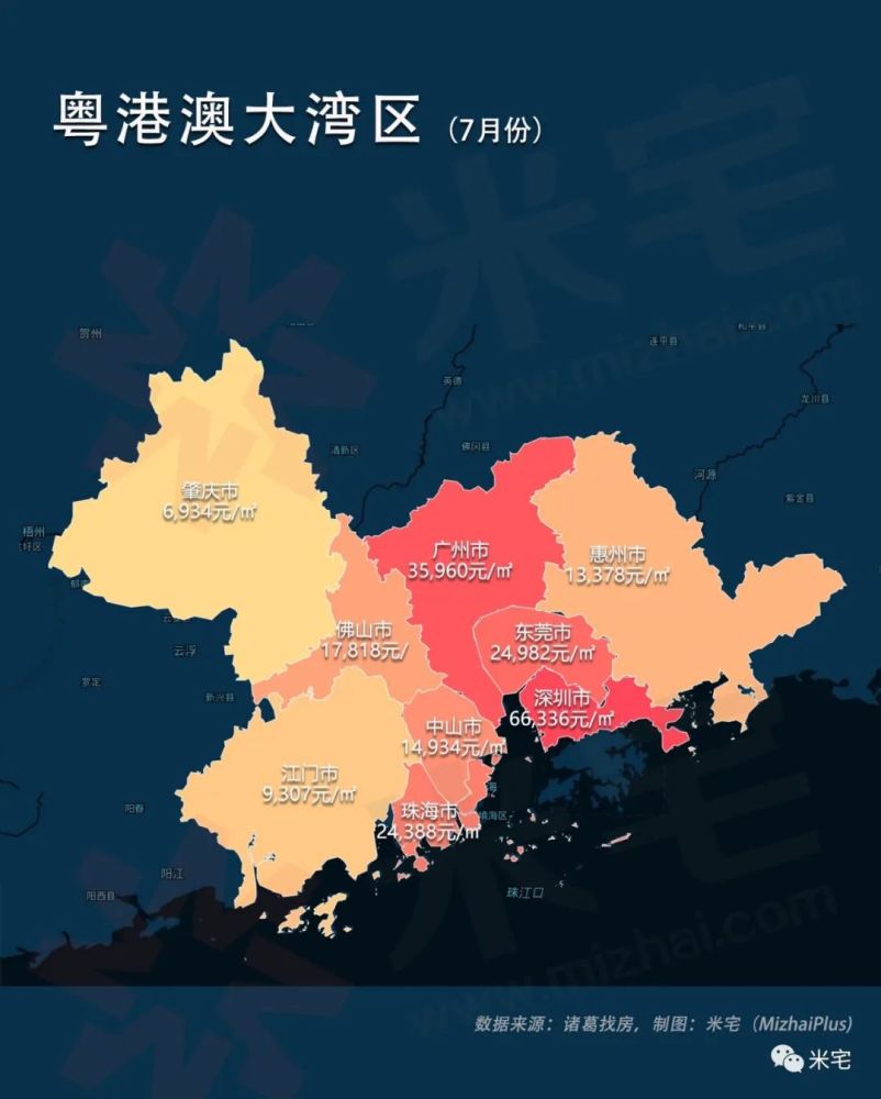 7月房价地图出炉,厦门,杭州超越广州!成都跌幅最多!