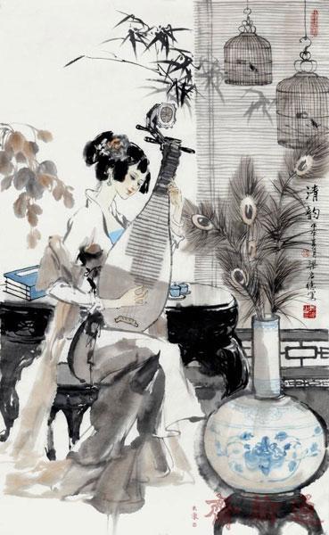 国画作品欣赏:人物画
