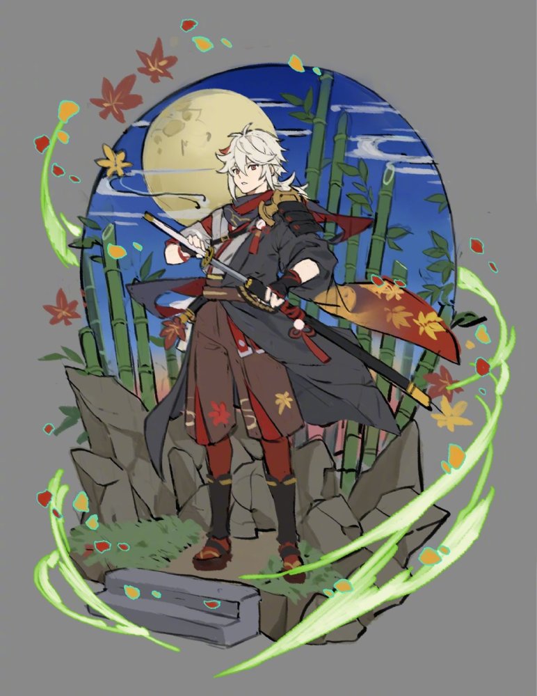 原神游戏同人插画作品,画风细腻丰富极具吸引力