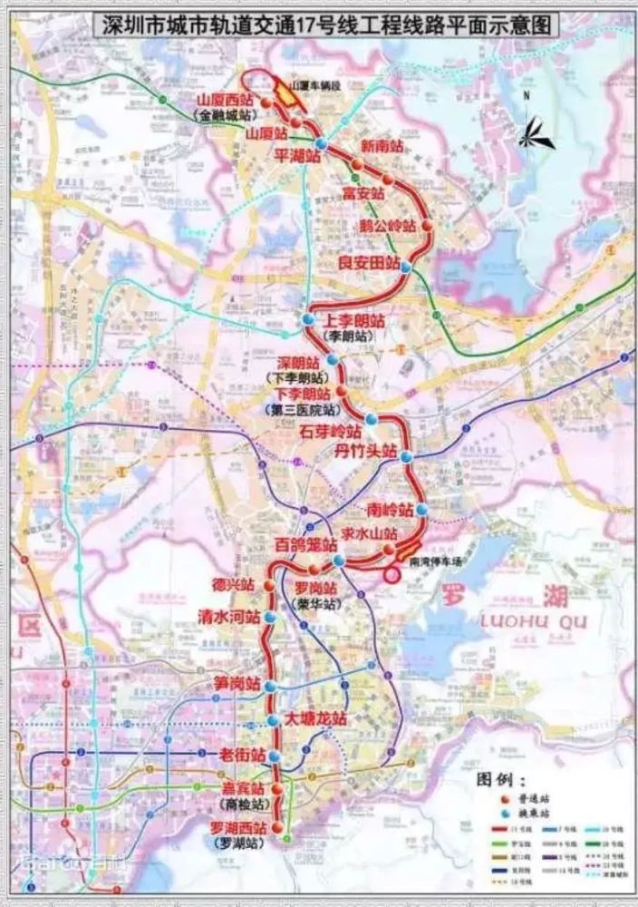 深圳地铁17号 线(平湖线)是联系罗湖中心区与龙岗平湖街道,布吉街道