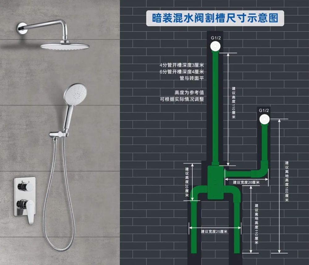 城家 管卫一体化暗装花洒:畅享淋浴时刻