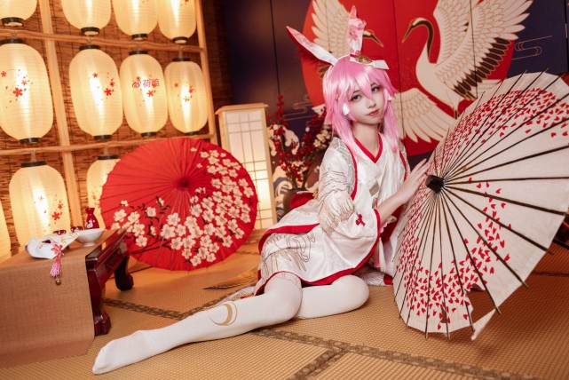 神社巫女,崩坏3八重樱cos!