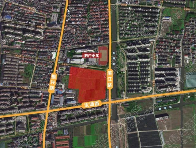 泗门小学南侧地块规划出让了用于居住用地