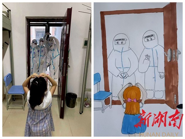 株洲:这张向英雄致敬的儿童画,感动了整个隔离点