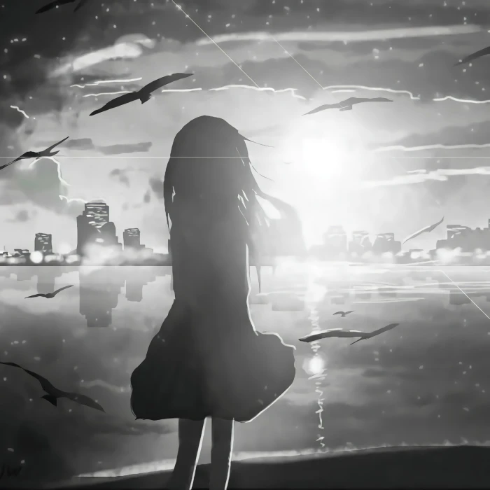 风格女头|一个人淋雨