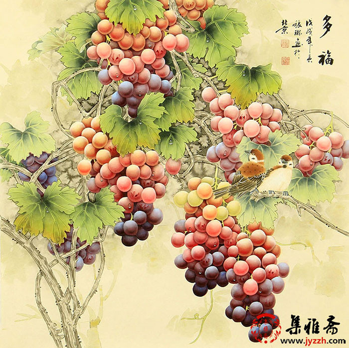 餐厅挂什么画 精美葡萄图让人心情舒畅