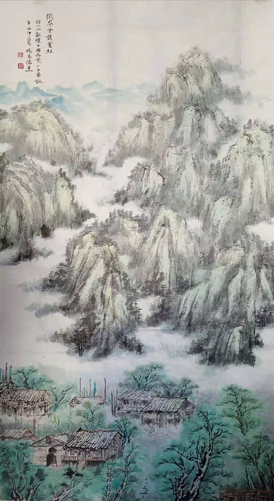 杨忠德《党旗下的艺术家》国家级优秀书画作品展