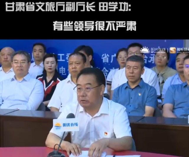 甘肃省文旅厅副厅长田学功当即严肃指出:"有些领导很不严肃,以后对