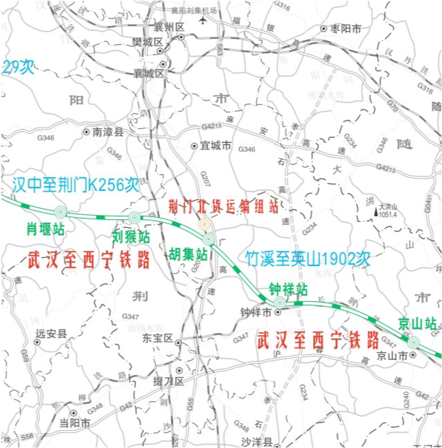 武汉至西宁铁路(英山至竹溪段)规划图