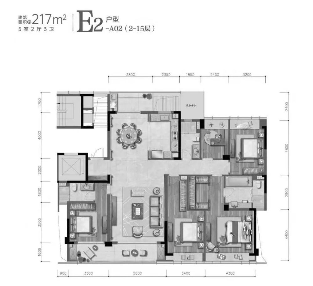 桂冠东方杭州壹号院最后的21#共计80套房源出场,主力户型建面约330方