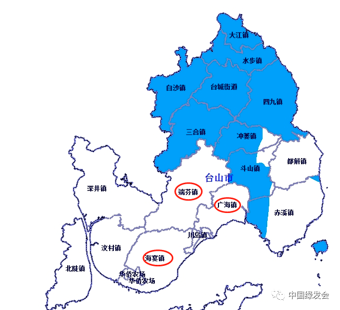 图片来源:地图分享 现在台山仙湖苏铁的分布已经被隔断为三个分布点