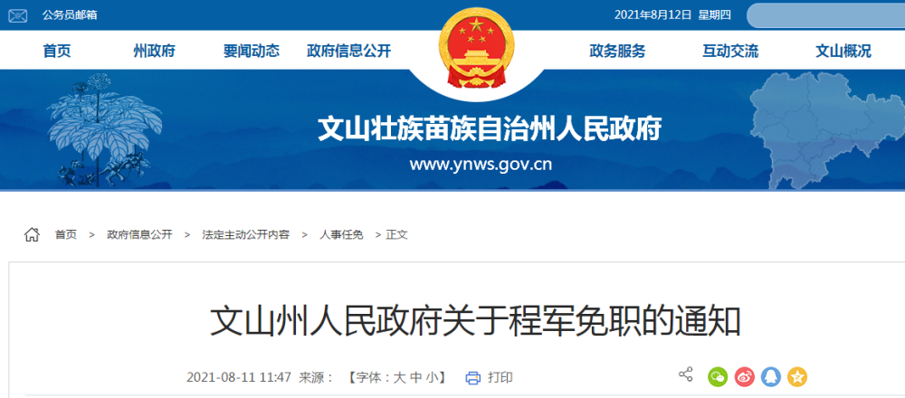 涉及46人!文山发布一批干部任免职通知