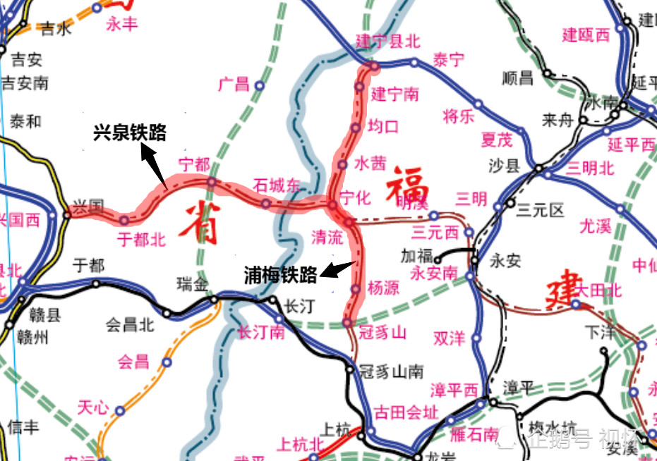 兴泉铁路与浦梅铁路