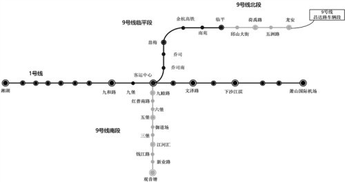 杭州地铁9号线一期北段通过竣工验收距离开通时间不远了