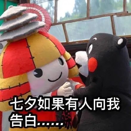 搞笑表情包:如果七夕有人向我告白,我就
