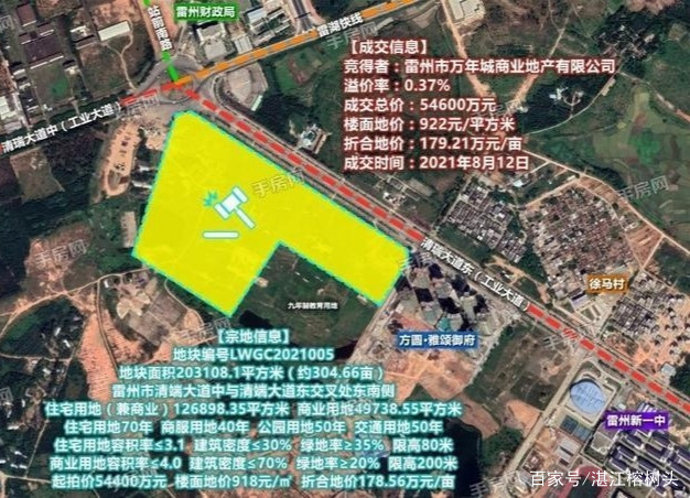 万达拿下雷州地块你觉得湛江第二家万达应建在雷州还是廉江