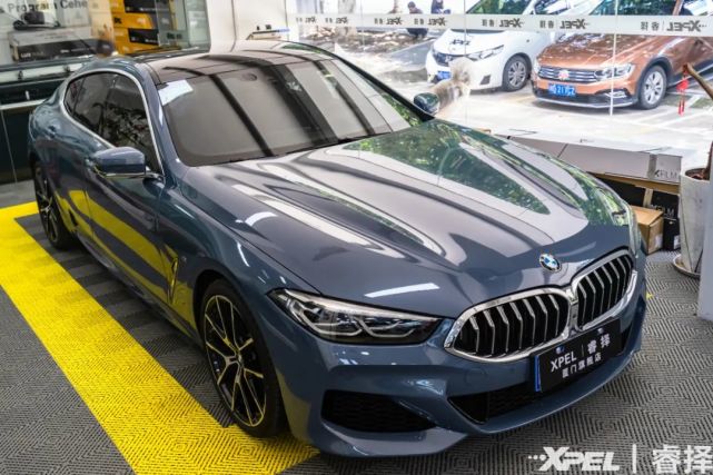 巴塞罗那蓝|bmw 840i|全车装贴xpel lux max系列车衣施工案例