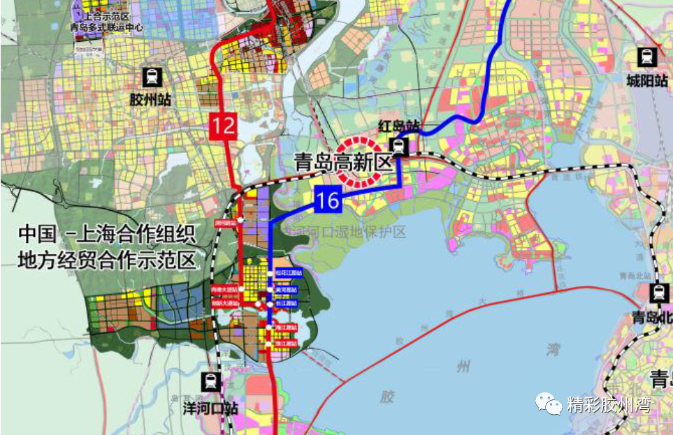 a:根据青岛市轨道交通线网规划,地铁12号线连接西海岸新区,上合示范