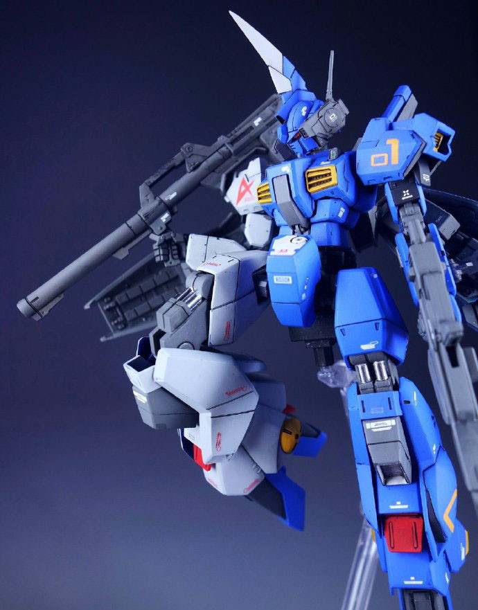 模玩控:巴扎姆,高达mk-2混搭改造高达mk-2蓝色独角兽高达模型