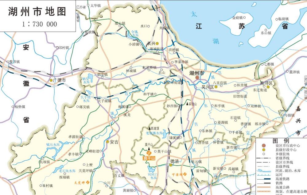浙江湖州2区3县45镇人口,土地,工业…基本统计