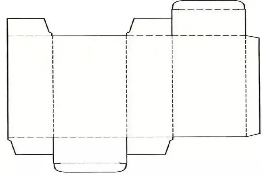 04间壁封底式间壁封底式结构是将管式包装盒4个摇翼设计成具有间壁
