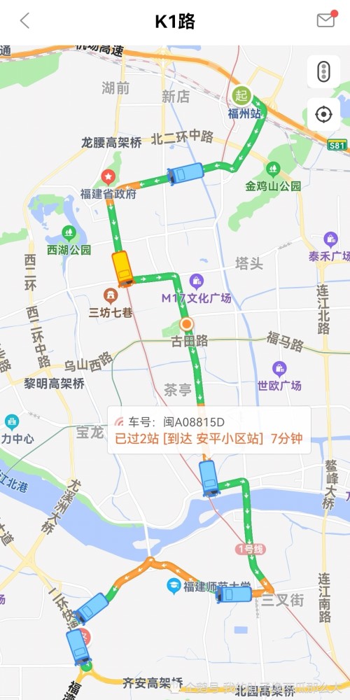 福州k1路走向调整,你赞成吗?