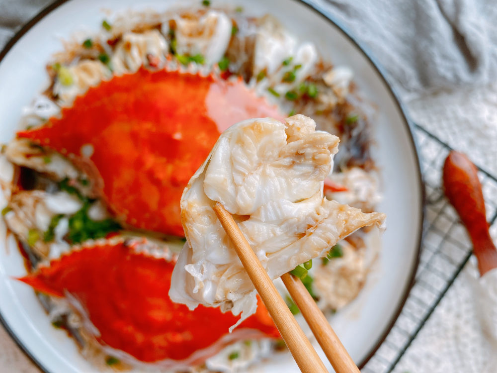 江浙沪时令菜"葱油梭子蟹",掌握2点,肉质细嫩,鲜得掉眉毛