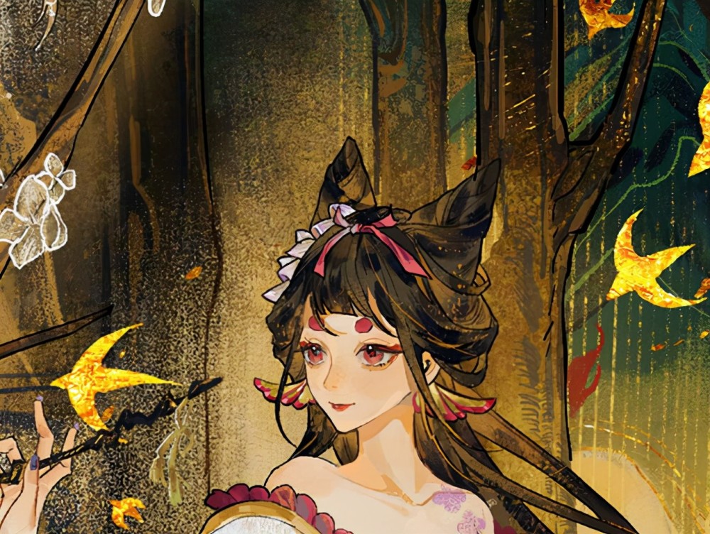 阴阳师sp绘世花鸟卷插画形象抢先看 换了一身典藏新衣服的绘卷