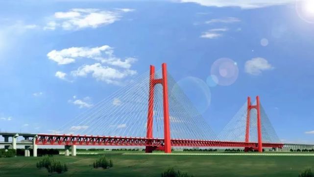 主跨600米 津潍高铁东营黄河公铁大桥 位于滨州站与东营站之间 横跨