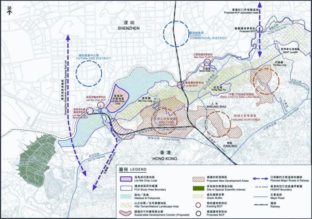 香港园区(创科园)及周边地区规划图