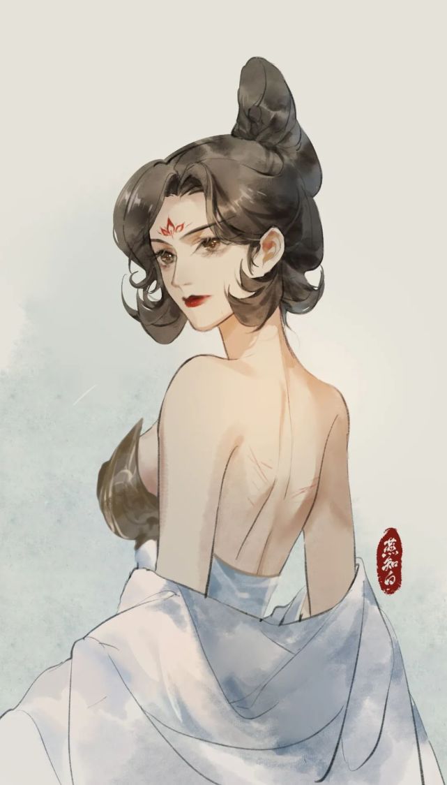 线与影的双重暴击!古风插画师燕知白,这一手婉儿的感
