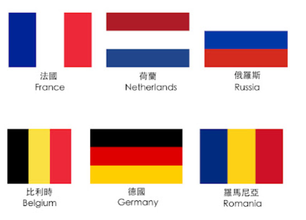 历史上其他国旗也多是三色旗式样,今天的俄罗斯联邦采用的正是这面