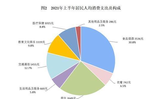 2021年上半年居民可支配收入和消费支出数据出炉哪里挣得多