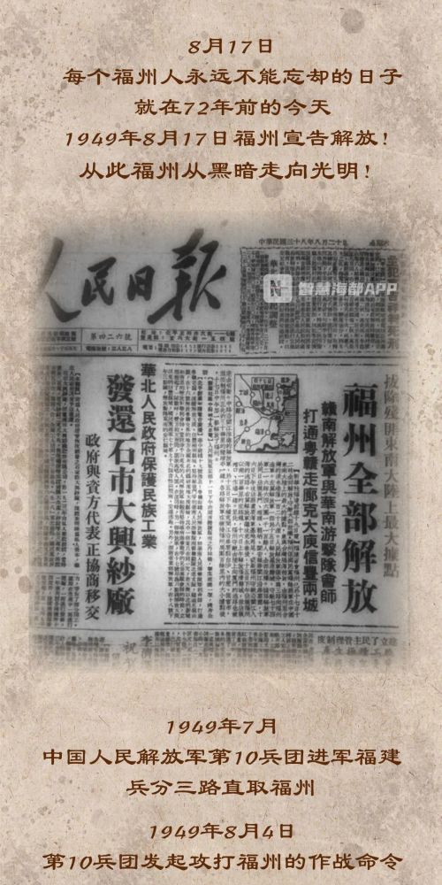 72年前的今天,福州解放了!